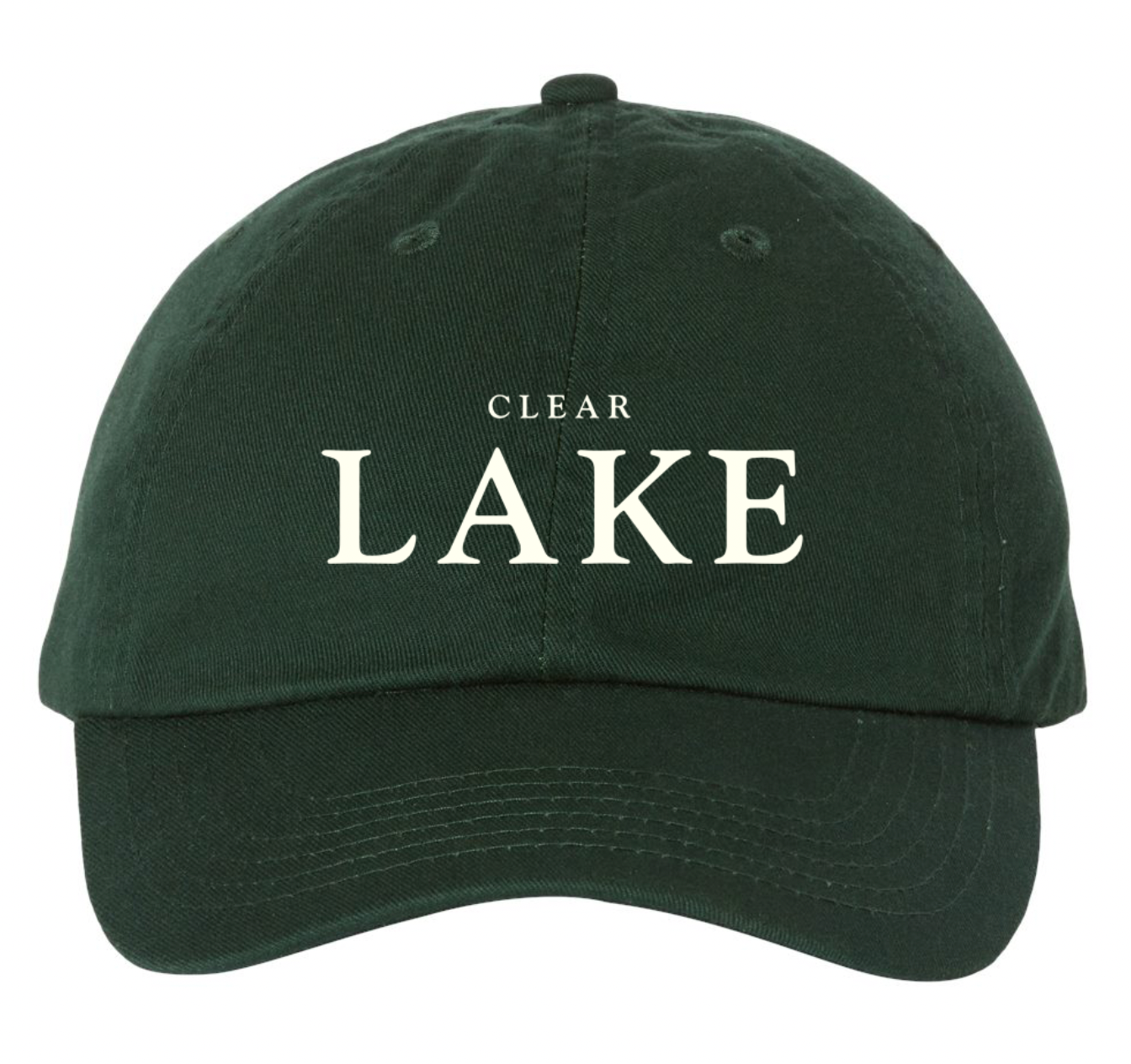 "Clear Lake" Bio-Washed Classic Dad Hat Forest Green