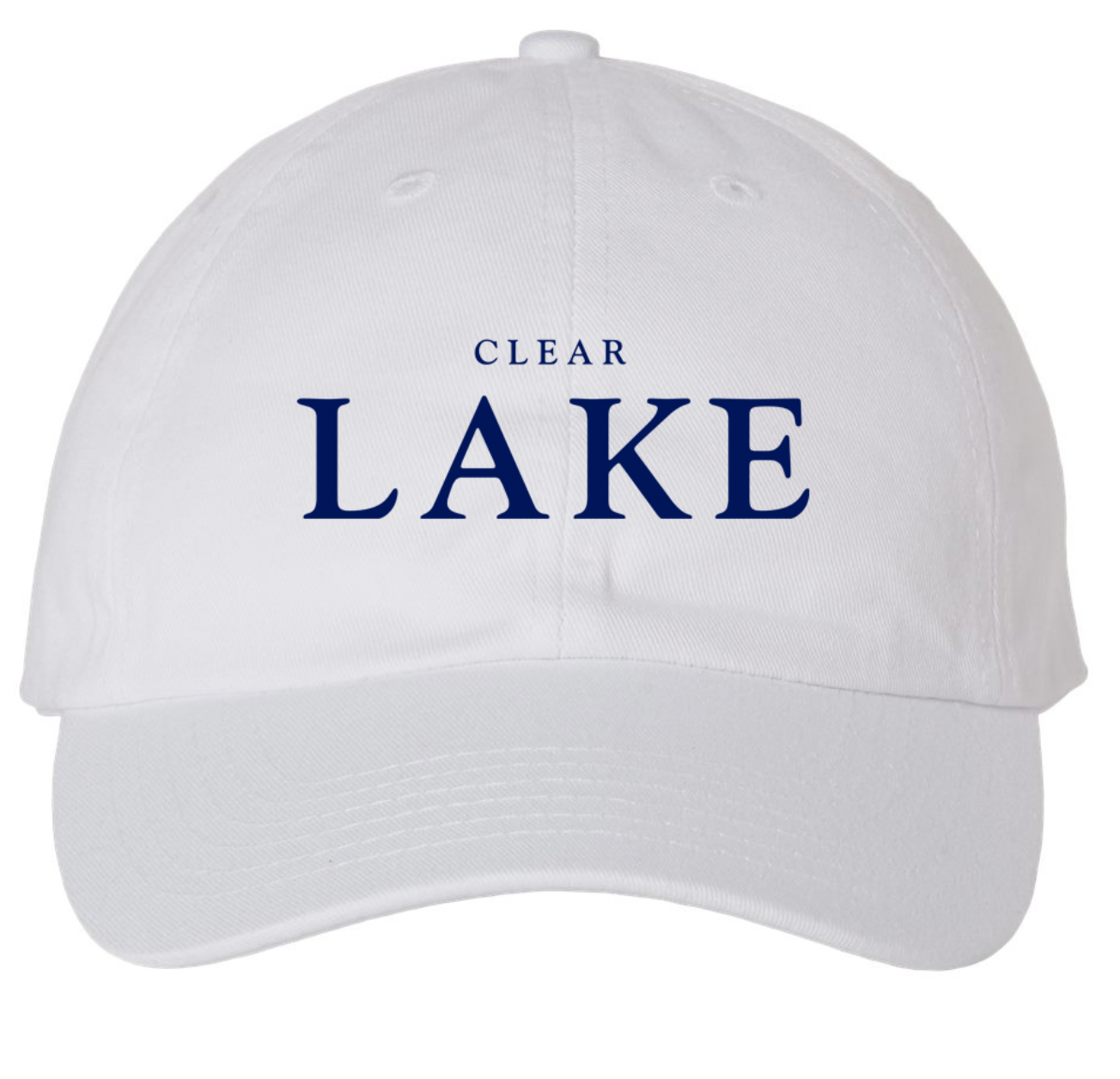 "Clear Lake" Bio-Washed Classic Dad Hat White