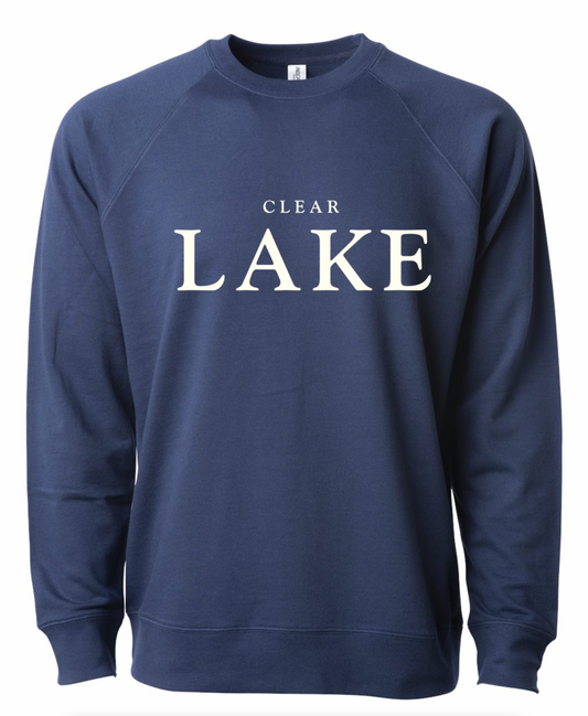 "Clear Lake" Crewneck Sweatshirt Navy