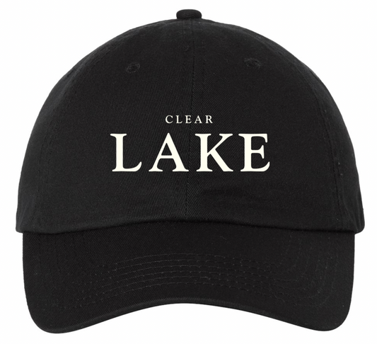 "Clear Lake" Bio-Washed Classic Dad Hat Black