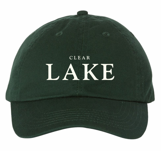 "Clear Lake" Bio-Washed Classic Dad Hat Forest Green